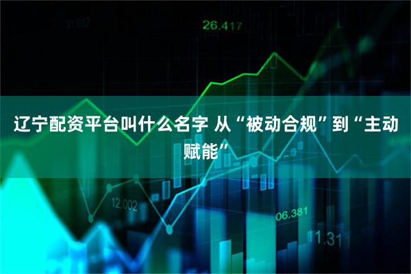 辽宁配资平台叫什么名字 从“被动合规”到“主动赋能”